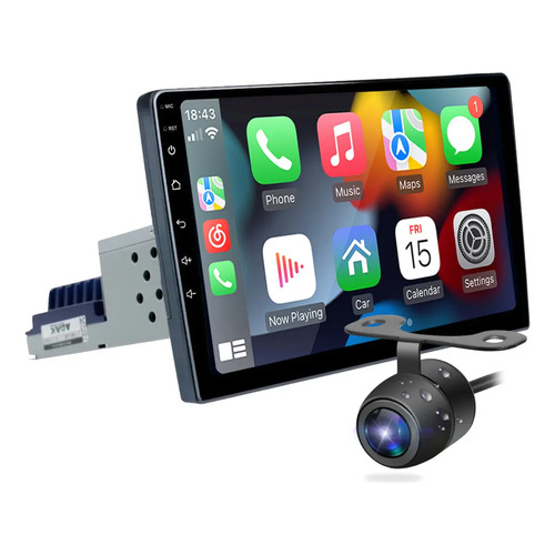 Multimidia 9 Polegadas 1din Quadcore Android 13.0 1 Din 4gb 64gb Carplay Auto Música Tela Qled Usb Wifi Bluetooth