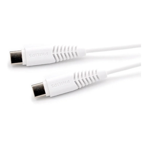 Cable conector tipo C a tipo C de Philips, calidad óptima, 1,2 m, color blanco