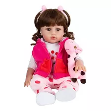 Brastoy Bebê Reborn Boneca Pintada Silicone Realistic Menino 48cm