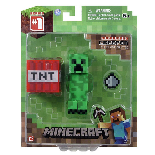 Minecraft Overworld Creeper Accesorios Colección Articulado