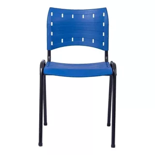 Cadeira De Escritório Popmov Iso  Azul E Preta