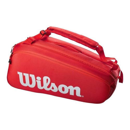 Raquetero Wilson Super Tour para 2 raquetas color rojo