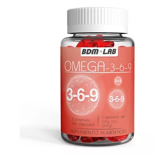 Omega 3,6,9 - 60 Cápsulas - Suplemento Alimenticio - Bdm Lab