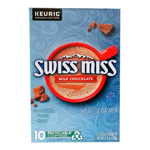 Cápsulas De Café Keurig Swiss Miss Milk Chocolate 10 Capsulas