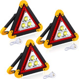 3 Pack Led Triángulo De Advertencia De Emergencia Recarga...