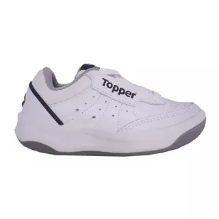 Zapatillas Topper X Forcer Kids Colegial 100% Cuero Natural