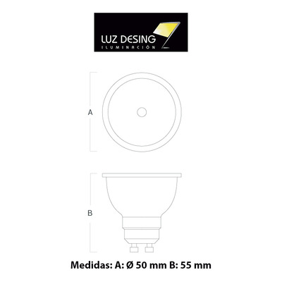 Lampara Led Gu10 Profesional 6w Alta Gama Dimer Vk