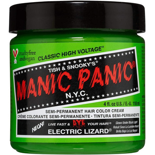  Tinte Para Cabello En Crema Semipermanente Manic Panic Tono Verde