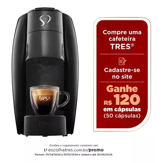 Cafeteira Lov De Espressos E Multibebidas Automática Cor Preto Brilhante 3 Corações 110v
