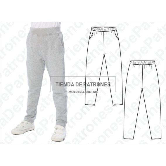 Moldes Patrones Pantalon Jogging Chupin Niños Talles 4 Al 14