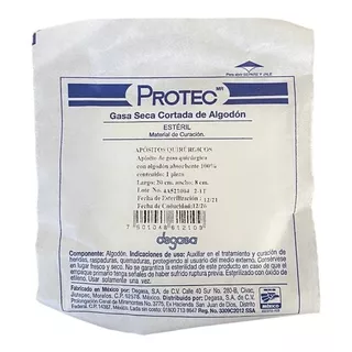 Gasa Seca Cortada Protec Apósito De Gasa De 8cm X 20cm En Pack De 10 X 1u