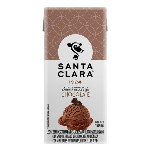 Leche Santa Clara sabor helado de chocolate 180 ml