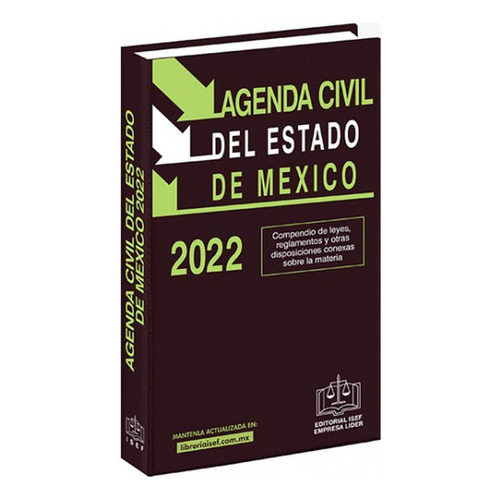 Agenda Civil Del Estado De México 2022, De Ediciones Fiscales Isef. Editorial Isef, Tapa Blanda En Español, 2022