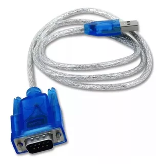 Cabo Conversor Porta Serial Rs232 Usb Db9 Macho Cor Azul