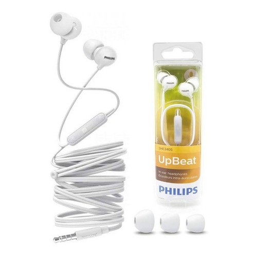 Audifonos Philips Upbeat She2405bl Blanco