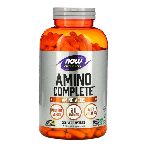 Now Foods Amino Complete Amino Acido 360 Vegcaps Sfn Sabor Sin sabor