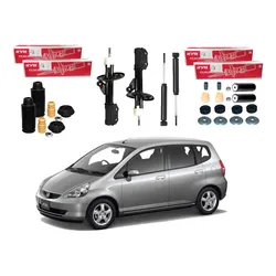  Kit Amortecedor Dianteiro Traseiro Fit 1.4 2003 A 2008