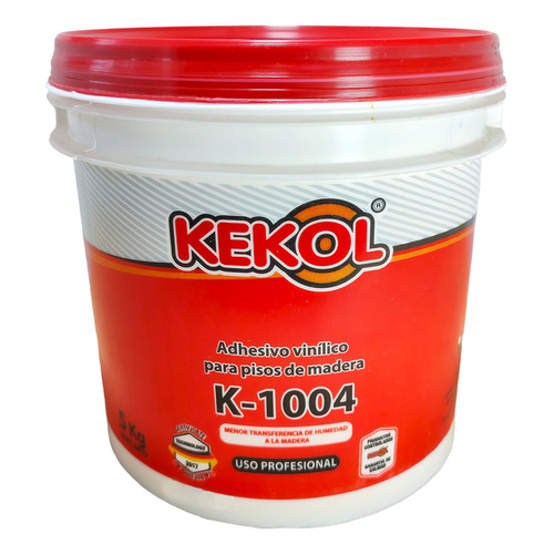 Adhesivo Vinilico Para Piso de Madera Colocacion de Parquet Kekol K-1004 envase de 5 kilos Color Ocre