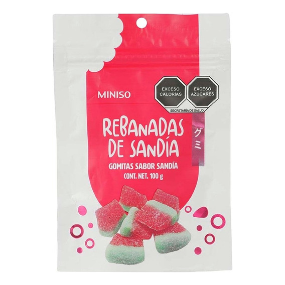 Miniso Gomitas Suaves Rebanadas De Sandía Azucaradas, 100 G