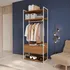Closet Aberto Industrial Guarda Roupa 2 Gavetas E Cabideiro