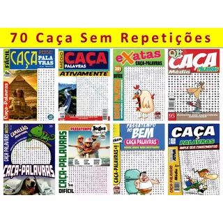 Kit 70 Revistas Caça Palavras - Sem Repetições