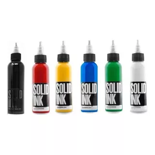 Solid Ink Set De 6 Tintas Para Tatuar De 1oz