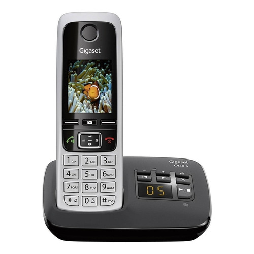 Teléfono Gigaset C430A Duo inalámbrico - color negro/plateado