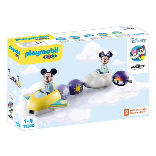 Juego Playmobil 1.2.3 Disney Mickey Y Minnie Tren Nube 1