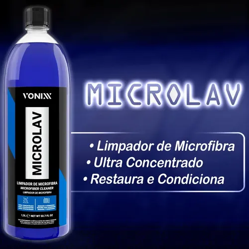 Shampoo Microlav Vonixx 1.5L Para Lavagem de Panos e Boinas