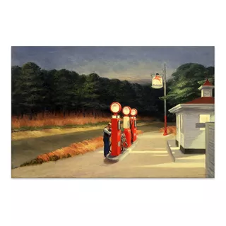 Cuadro Canvas Gas Edward Hopper 67x102 M Y C