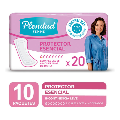 Plenitud Esencial Protector femme 10 Unidades X20