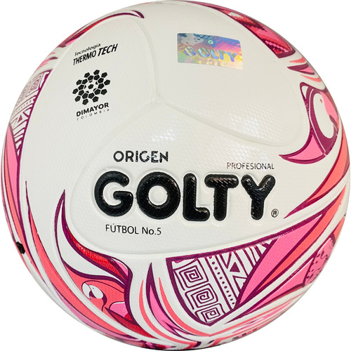 Balon Futbol Golty Pro Origen Laminado #5 Rosado Color Rosa