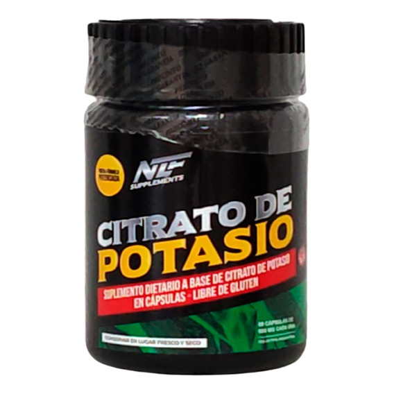 Citrato De Potasio 100% Puro X 60 Capsulas De 600 Mgrs 