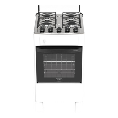 Fogão De Piso Realce Iris Plus 4 Bocas Branco Forno 50l Glp