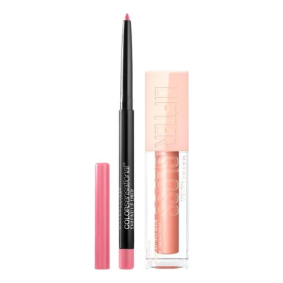 Pack Maybelline:lip Lifter Gloss Stone+sens Delin Pastelpink