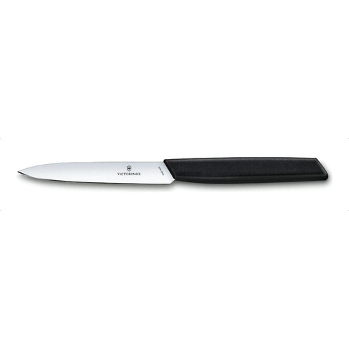 Cuchillo Oficio Victorinox Swiss Modern 6.9003.10 De 10 Cm. Color Negro Filo Liso 10cm