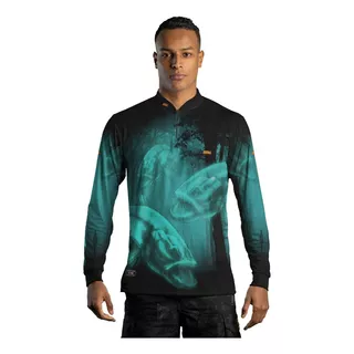 Camisa Blusa Camiseta Para Pesca Brk Traíra Fantasma Uv50+