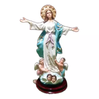 Asunción De La Virgen María, Figura De Resina,31x12.5x12.5cm