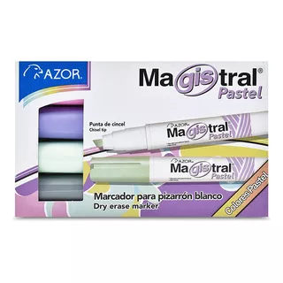 Estuche Marcador Magistral Pastel Con 4 Para Pizarrón Blanco