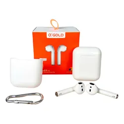 Fone De Ouvido Sem Fio Bluetooth 5.0 Premium Agold Branco Cor da luz Vermelho no Mercado Livre com oferta e cupom de desconto