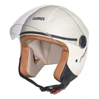 Capacete Taurus Joy23 Aberto Bege Fosco Creme Biz 56 58 60