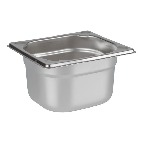 Deposito Gastronomico Acero Inox 1/6 15cm Con Tapa (17x16)