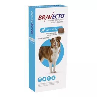 Antipulgas Y Antigarrapatas Bravecto De 20 A 40 Kg