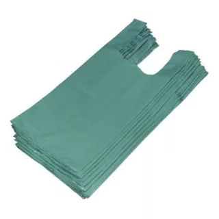 Sacola Plástica Reciclada Reforçada 60x80 Verde - 4 Kg