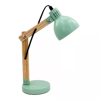 Lampara Velador Moderno Madera Vintage Retro Nordica Led Can