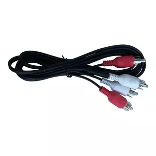 Cable 2 Rca A 2 Rca De 1,5 Mts (rojo Y Blanco) - Color Negro
