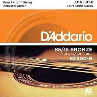 Daddario  85/15  Ez900-b Encordoamento Violão Aço 010