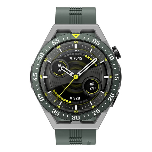 Huawei Watch GT 3 SE Sport 1.43" caja 46mm  plateada, malla  wilderness green de  tpu