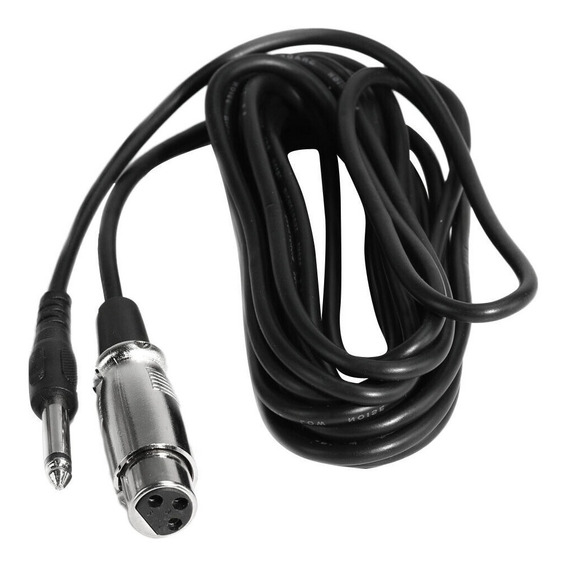 Extension Cable Microfono Xlr Hembra A Plug 6.3mm Mono 3mt