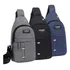 Morral Riñonera Bandolera Cruzada Deportiva Urbana Unisex Color Negro Diseño De La Tela Lisa